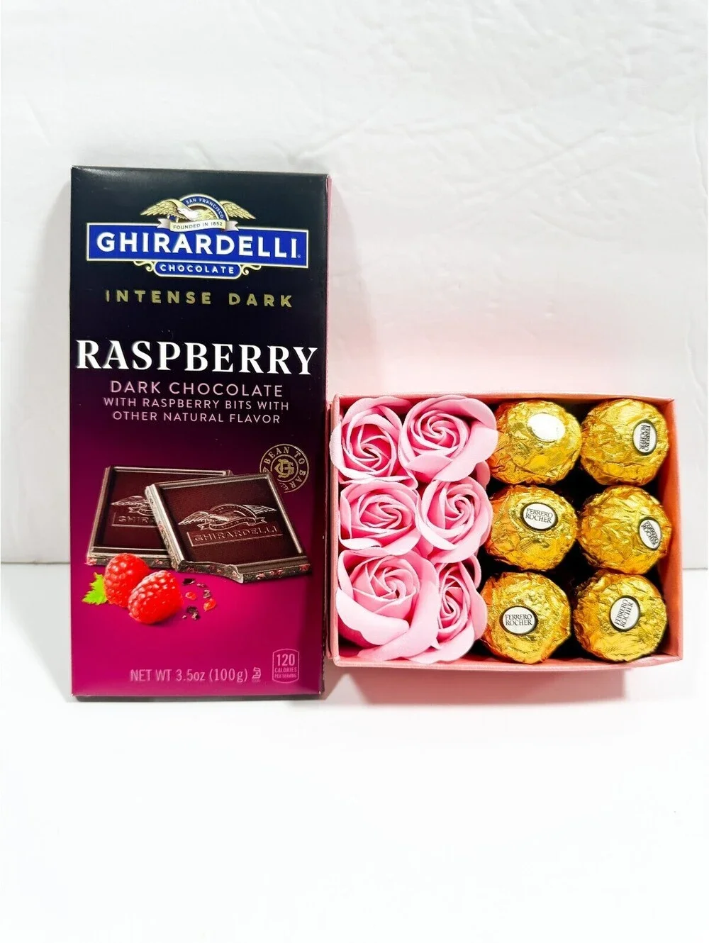 Mother's Day Gift Box with Ghirardelli Raspberry Dark Chocol